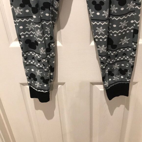 Disney Mickey Mouse snowflake jogger pj pants SZ M - Picture 3 of 5